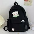thumbnail image 3 of Fashion Rucksack Simple School Bookbag Multi-Pocket Cute For Girl (Green), 3 of 5