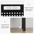 thumbnail image 6 of Elegant Metal Storage Cabinet with Legs, 2 Door Metal Locker Style Accent Storage Cabinet with 2 Adjustable Shelves for Home,Office,Entryway,Black, 6 of 7