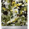 thumbnail image 1 of Soimoi Japan Crepe Satin Fabric Two Tone With White Camouflage Print Fabric by Yard 42 Inch Wide, 1 of 1