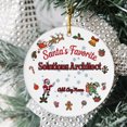 thumbnail image 2 of Santa's Favorite Solutions Architect Ceramic Ornament, Custom Christmas Ornament, Christmas 2025 Tree Decoration, Gift for Family, Friends & Coworkers, 2 of 5