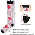 thumbnail image 3 of FREEAMG High Elasticity Compression Socks, High Knee Socks Adult Universal Leisure Relieve Fatigue,Heart Shapes Travel Daily with Running (2 Pair), 3 of 7