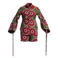 thumbnail image 3 of Bintarealwax Women 2 Piece Outfits African Print Long Sleeves Button Down Shirt Shorts Sets Business Work Fashion Set 2025, 3 of 4
