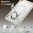 thumbnail image 3 of Dteck with Tempered Glass Screen Protector Case for Samsung Galaxy Tab A11+ 11 Inch (SM-X230/X236) 2025,Shockproof Matte Translucent Back 360° Rotating Ring Stand Cover Shoulder Strap,Khaki, 3 of 9