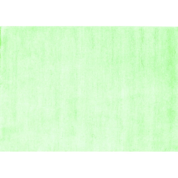 Ahgly Company Indoor Rectangle Solid Green Modern Area Rugs, 7' x 10'