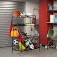 thumbnail image 2 of LUGO® Garage Sports Equipment Organizer with Wheels, Ball Storage Rack with Baskets and Hooks, 2 of 9
