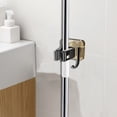 thumbnail image 1 of TIMIFIS Hooks for Hanging Unattached Clip Hook Transparent Backboard No Punching Hook Stainless Steel Mop Clip No Punching Mop Metal Hook Bathroom Brooms Mop Storage Rack Mop Hook, 1 of 6