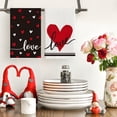 thumbnail image 2 of Black Heart Love Valentine''s Day Kitchen Towels Dish Towels, 18x26 Inch Anniversary Wedding Farmhouse Decoration Hand Towels Set of 2, 2 of 6