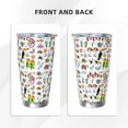 thumbnail image 3 of Salouo Cartoon Wild Animals Print 20oz Tumbler with Lid,Stainless Steel Vacuum Insulated Tumbler Durable Insulated Coffee Mug Thermal Cup with Splash Proof Sliding Lid-Straw Three-piece Set, 3 of 8