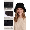 thumbnail image 3 of BadPiggies Women Winter Bucket Hat Adjustable Vintage Cloche Hats Warm Faux Fur Wool Outdoor Fisherman Cap, 3 of 6
