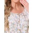 thumbnail image 6 of DARING DIVA Pajamas Long Sleeves Cotton Button Down U Neck Set S Pink Floral, 6 of 7