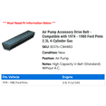thumbnail image 2 of Air Pump Accessory Drive Belt - Compatible with 1974 - 1980 Ford Pinto 2.3L 4-Cylinder Gas 1975 1976 1977 1978 1979, 2 of 2