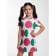 thumbnail image 4 of Kids Everyday Short Sleeve Dress Slim-Fit Crew Neck Casual Dress for Girls Big Girls Age 6-13 Everyday Look, 4 of 6