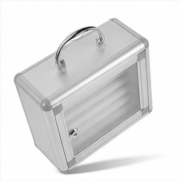 FOMIYES Light Grey Sturdy Mobile Phone Locker Box, Wall Mountable with Handle and Numbered