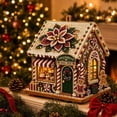thumbnail image 5 of Rysoverian DIY Christmas Candy House Kit, Rhinestone Gingerbread House Ornament Handmade Holiday Tabletop Decoration Gift, 5 of 7