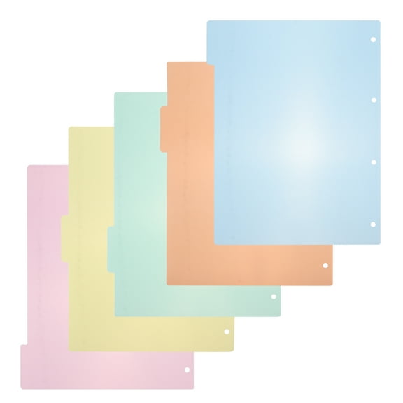 Binder Dividers, 10pcs A5 Colorful Dividers Binder Organizer Page Tabs for Office School Colorful Dividers Label