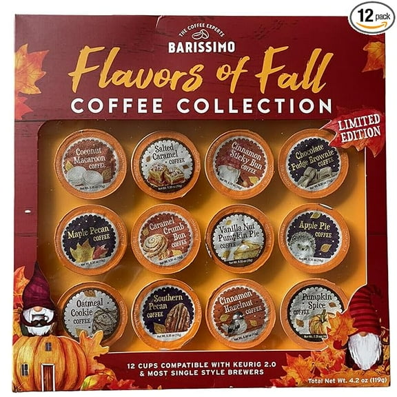 Barissimo Flavors of Fall Coffee Collection Limited Edition 12 Single Serve Cups