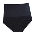 thumbnail image 4 of Ropa interior moldeadora de algodón de cintura alta para mujer, moldeadora fácil de usar para oficina, control de abdomen XL negro, 4 of 9