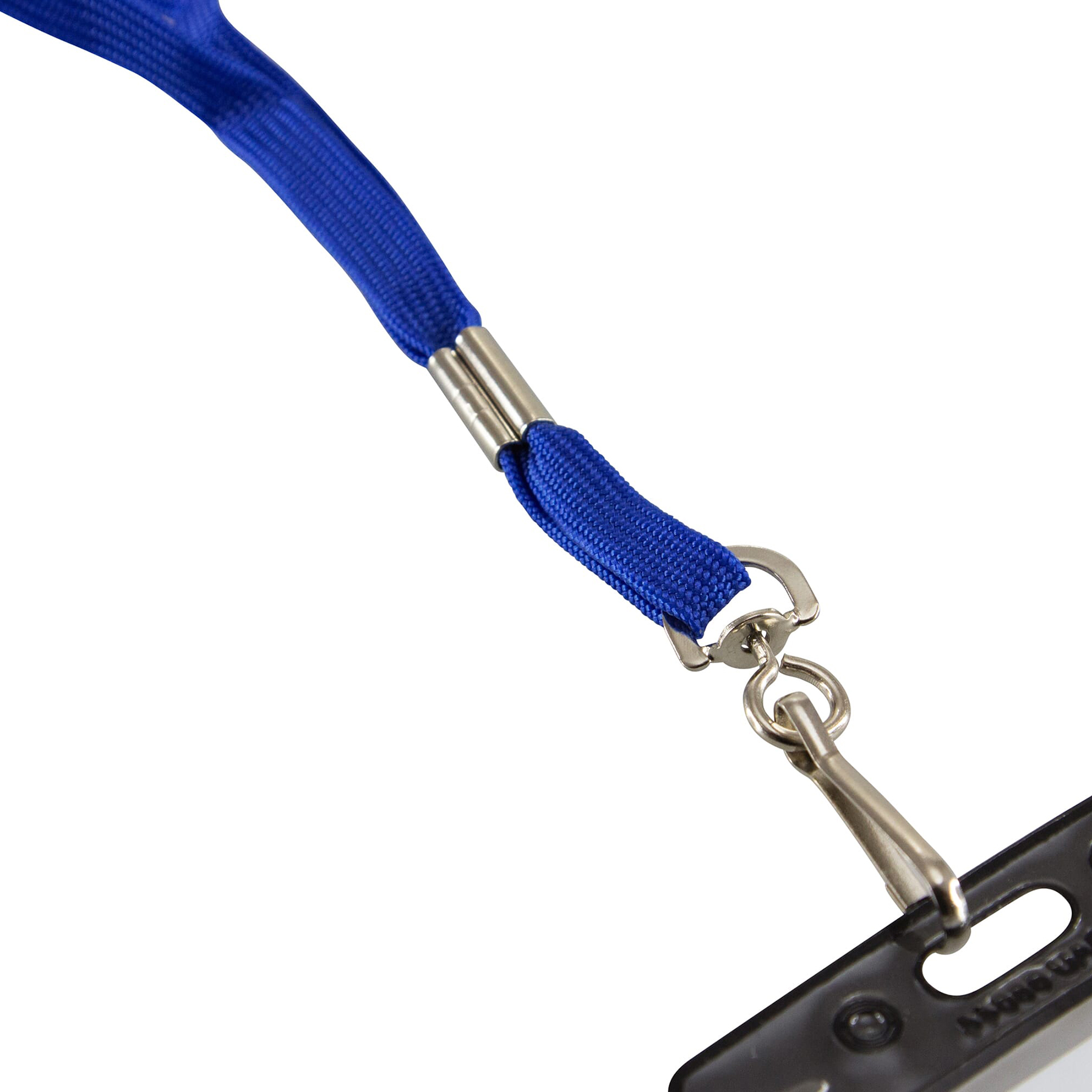 SICURIX Flat Lanyard with J Hook, Blue, Pack of 100
