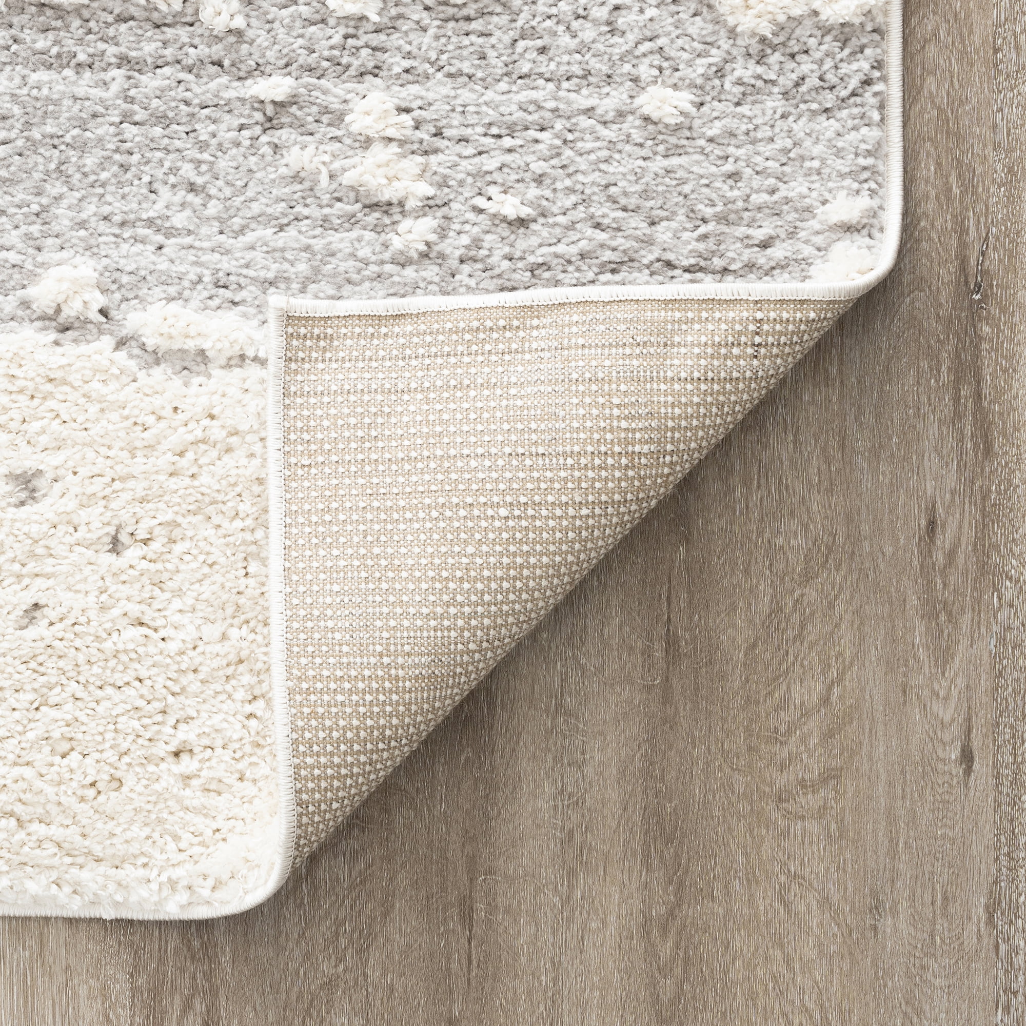 Bliss Rugs Artisan Shag Contemporary 8' x 10' Ivory and Gray Indoor Area Rug