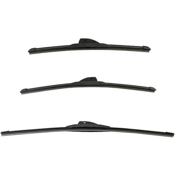Front and Rear Wiper Blade Set 3 Piece - Compatible with 2002 - 2004 Volkswagen Passat Wagon 2003
