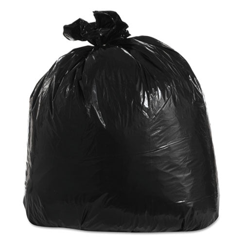 Low-Density Can Liners, 33 Gal, 1.25 Mil, 33" X 39", Black, 100/carton | Bundle of 2 Cartons