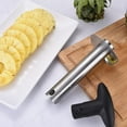Stainless Steel Pineapple Corer & Slicer,Silver/Black