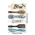 thumbnail image 3 of 6 Rustic Wooden Kitchen Wall Decor Signs With Hanging Cord, Dining Room Living Room Neutral Wall Art, 18 X 2 Inch Each, Food Before Us Family Love Themed Design, 3 of 8