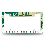 South Florida Bulls - USF Primary 12" x 6" Chrome All Over Automotive License Plate Frame for Car/Truck/SUV