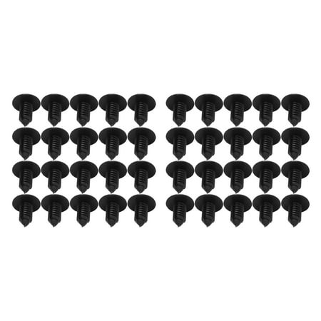 

Car 8mm Hole Plastic Black Rivets Bumper Door Bra Holders 40 Pcs