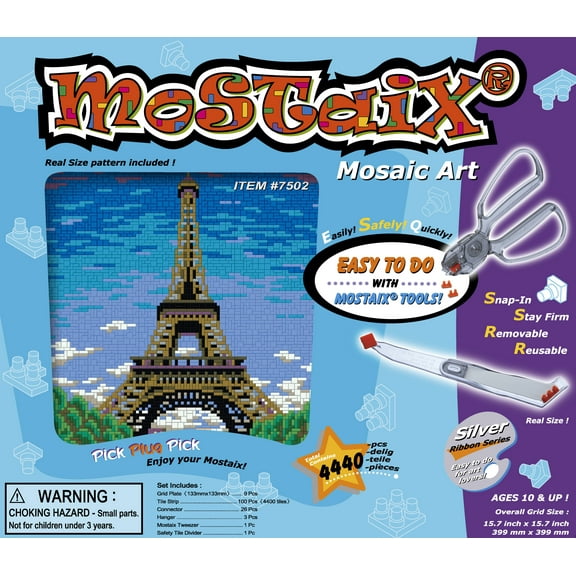Mostaix® Silver Series Block Tile Puzzle - Eiffel Tower (4400 Pieces)