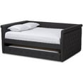 thumbnail image 1 of Bowery Hill Fabric Dark Gray Daybed Rectangular Button-Tufting 86.22" Unassembled, 1 of 11