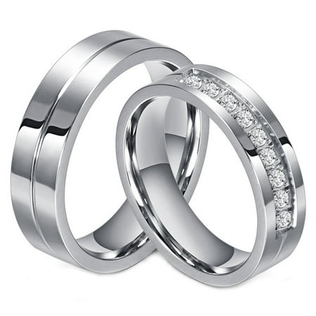 ArcoIrisJewelry - His and Her Ring, Couple's Matching Wedding Band in ...