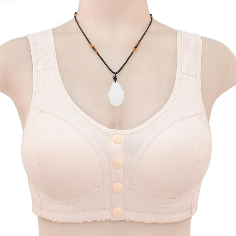 hoksml Wireless Bra for Women,Woman's Embroidered Glossy Comfortable  Breathable Bra Underwear No Rims