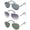 3 Pairs Gunmetal, Gold Green & Silver, variant on IG9525-GM&GD.GN&BR-3PK