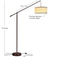 thumbnail image 3 of Brightech Hudson 2 Lampadaire à Arc Suspendu Contemporain avec Ampoule LED, Bronze, 3 of 12