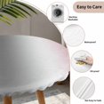 thumbnail image 3 of Pink Grey Round Tablecloth for 36-44 Inch Tables, Fitted Table Cover with Elastic Edge, Gray Farmhouse Modern Rustic Waterproof Outdoor Table Cloth Protector for Patio Garden Dinner Picnic, 3 of 9