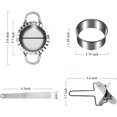 thumbnail image 3 of Dumpling Machine, Dumpling Machine Stainless Steel Dumpling Mould Dumpling Mould Set Wonton Pie Pastry Pie DIY Handmade 4 Piece Kitchenware Set for Chinese Wonton Maker Kitchen Accessories (Large), 3 of 5