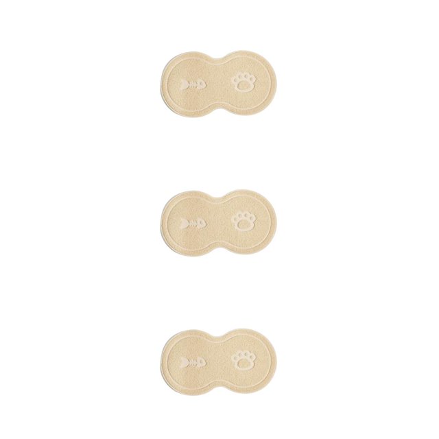 Justharion Pet Accessory Easy To Clean Variety Of Styles Beloved And Non-toxic PVC Cat Litter Mat Cat Accessory Pet Mat Beige 3Set