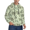 thumbnail image 2 of Balery Green Snake Pattern Mens Hoodie Kangaroo Pocket Hoodie Pullover Hooded Sweatshirt Ideal for Daily Wear Travel and Home-XX-Large, 2 of 7