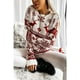 thumbnail image 2 of Suéter navideño de cuello alto para mujer, suéter de punto con estampado de alce, jersey informal de manga larga, tops de invierno, 2 of 5