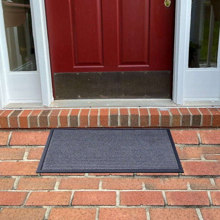 A1HC Durable and Versatile Polypropylene Rubber Door Mat All Weather Inside  Outside Door Mat, Entrance Doormat, 16 X 24, Stripe 