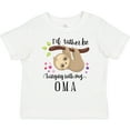 thumbnail image 3 of Inktastic Sloth I'd Rather Be Hanging with Oma Boys or Girls Toddler T-Shirt, 3 of 5