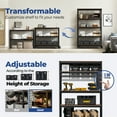 thumbnail image 3 of HOMEDANT House 5-Tier Metal Boltless Rolling Cart Shelf Rack Casters Heavy Duty Wheel Shelving Unit Adjustable Utility Storage Shelves Organizer Shelf Kitchen Garage 48.1" W x 18.5" D x 75.4" H, 3 of 19