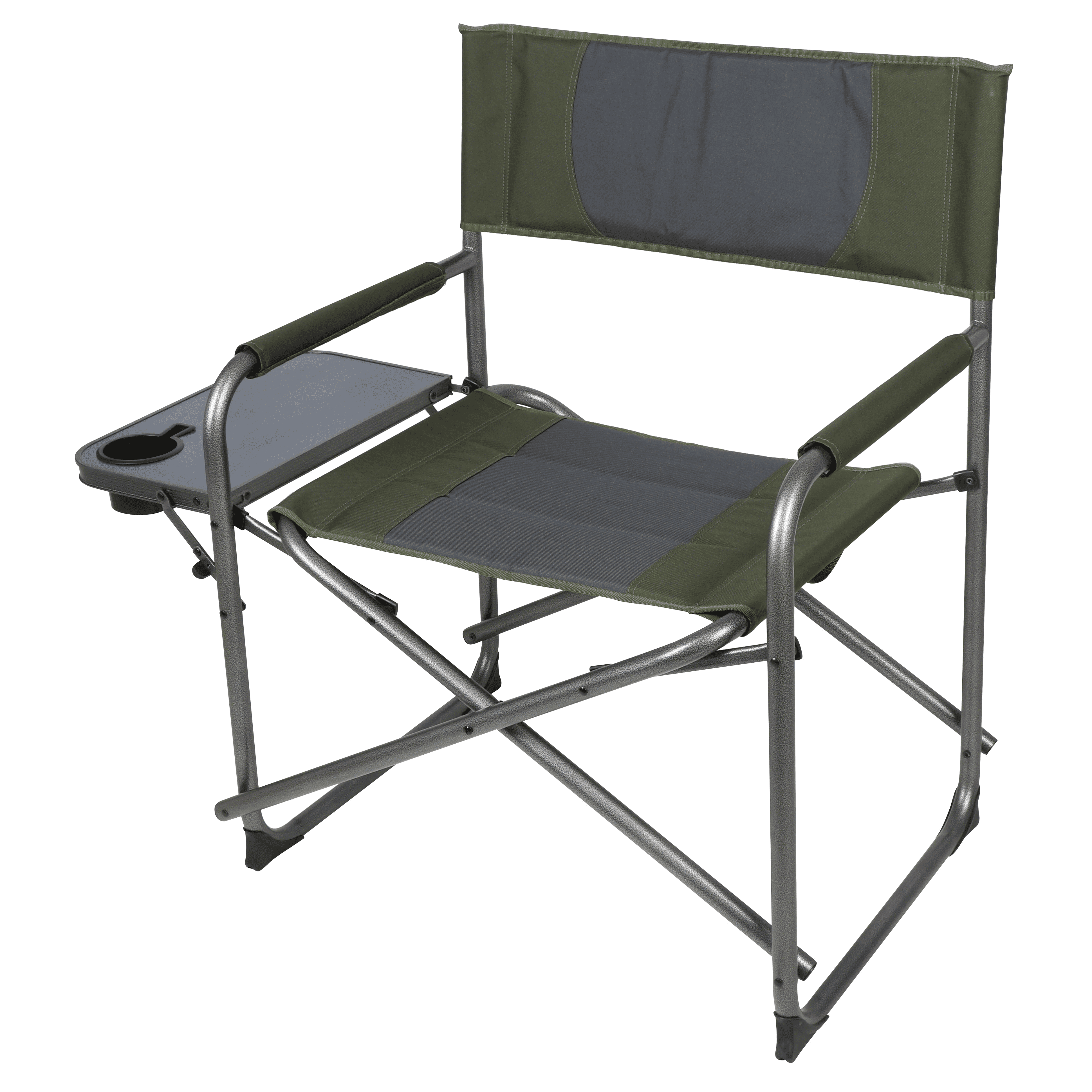 Directors Camping Chair Foldout Side Table Black Heavy Duty Backyard