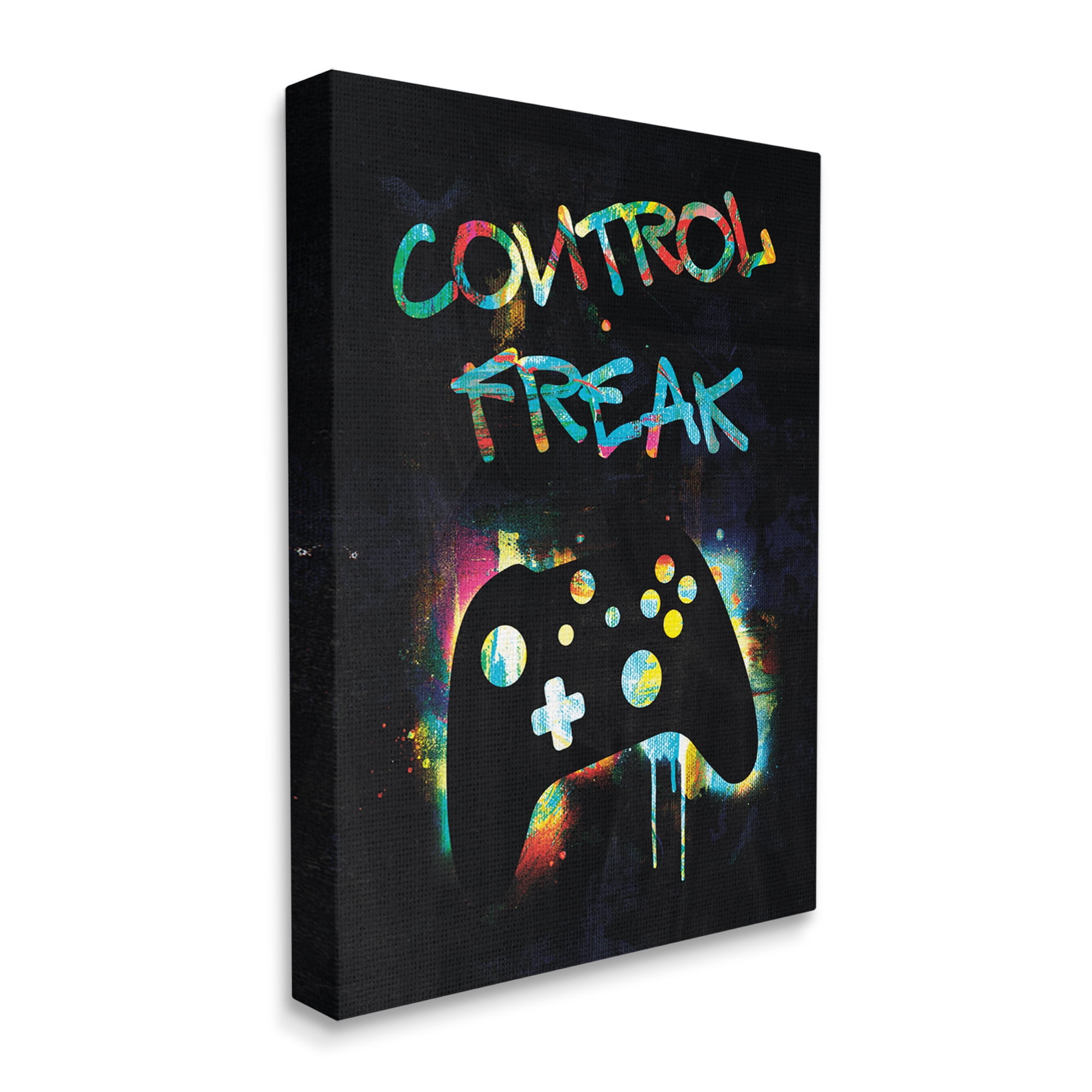 Stupell Industries Control Freak Game Controller Graffiti Street Style Graphic Art Gallery Wrapped Canvas Print Wall Art, Design by Victoria Barnes