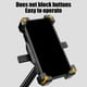 thumbnail image 5 of Soporte para teléfono de bicicleta | Universal para 3.5-6.8 pulgadas para bicicleta, moto eléctrica, motocicleta | PVC amortiguador de impactos | Estilo espejo retrovisor giratorio 360° | Abrazadera, 5 of 6