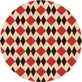 thumbnail image 1 of Ahgly Company Tapis d'Intérieur Lavables à la Machine, Ronds Transitionnels Rouge Cramoisi, Ronds de 5 Pi, 1 of 7