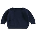 thumbnail image 1 of Baby Girl Boy Knit Pullover Sweater Fall Winter Warm Sweatshirt Tops with Pocket, 1 of 6