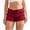 Red, variant on Womens Ruffle Tiered Bloomers Bow Front Y2k Ruched Solid Color Mini Shorts Cute Lolita Layered Shorts