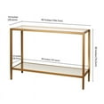 thumbnail image 5 of Evelyn&Zoe Hera 42" Wide Rectangular Console Table with Mirror Shelf, Brass, 5 of 7